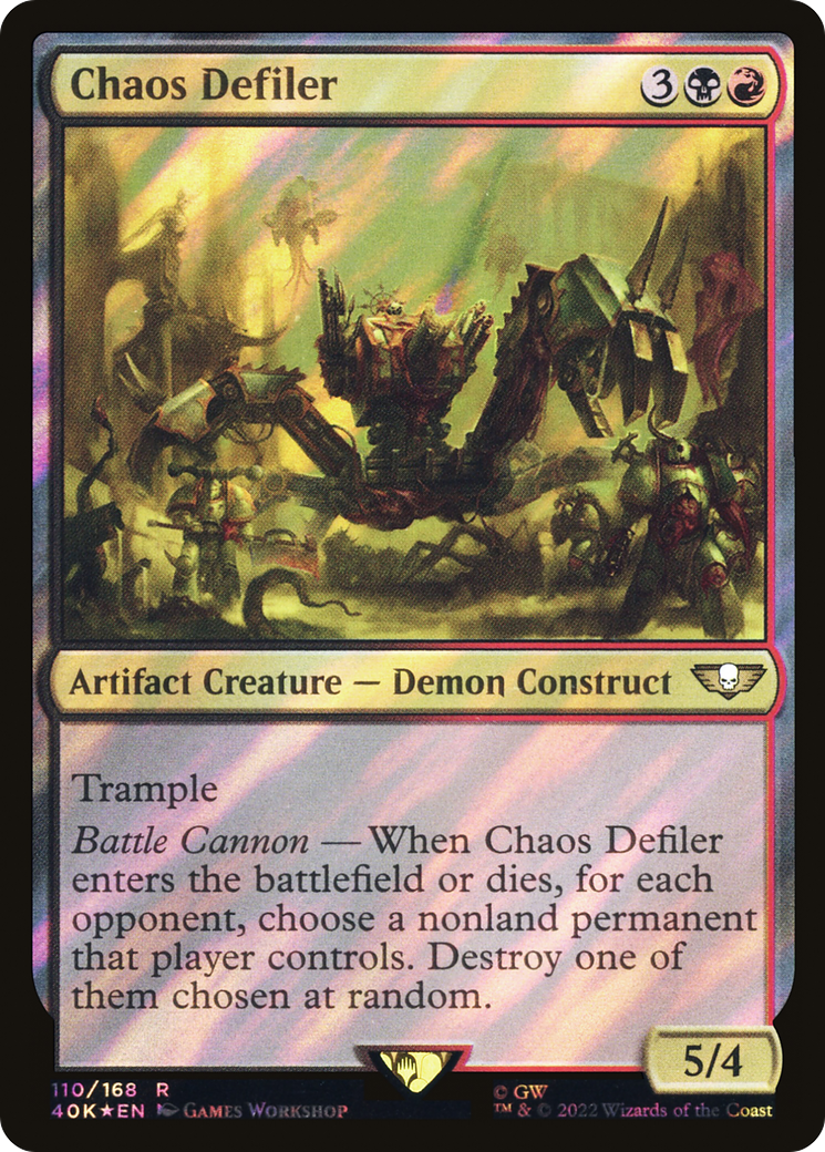 Chaos Defiler (Surge Foil) (40K-110) [Warhammer 40,000 Commander] Foil