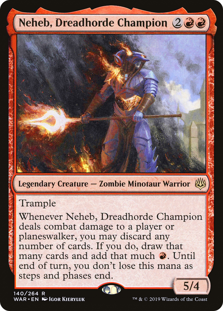 Neheb, Dreadhorde Champion (WAR-140) [War of the Spark] Foil