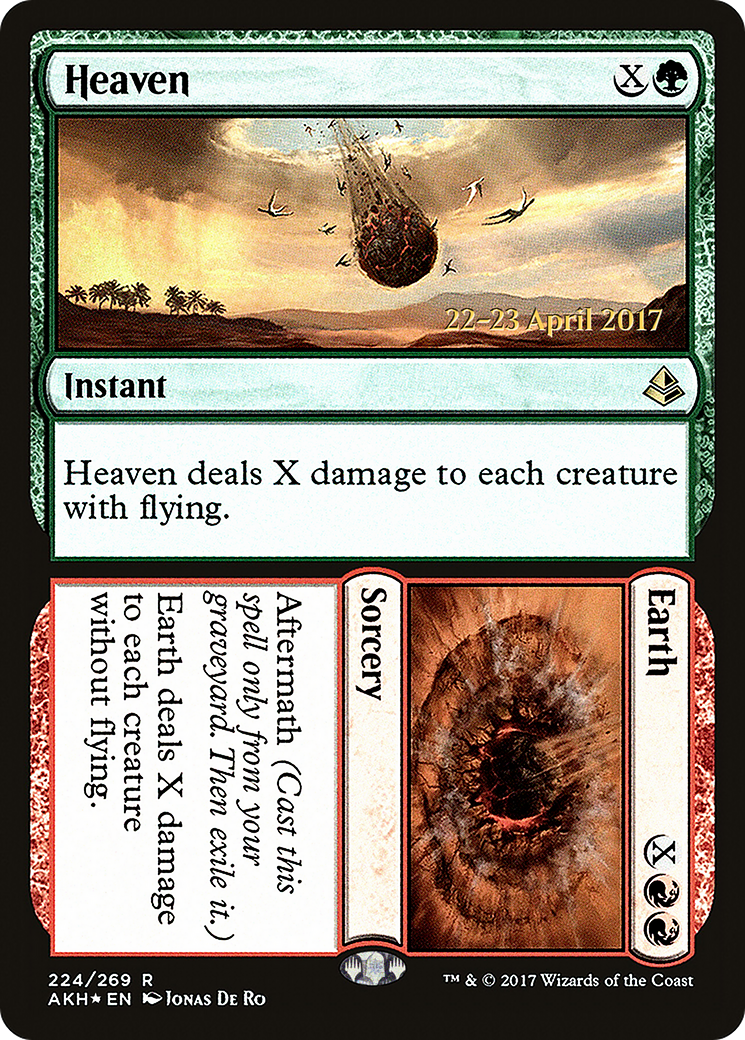 Heaven // Earth (PRE-224S) [Amonkhet Promos] Foil