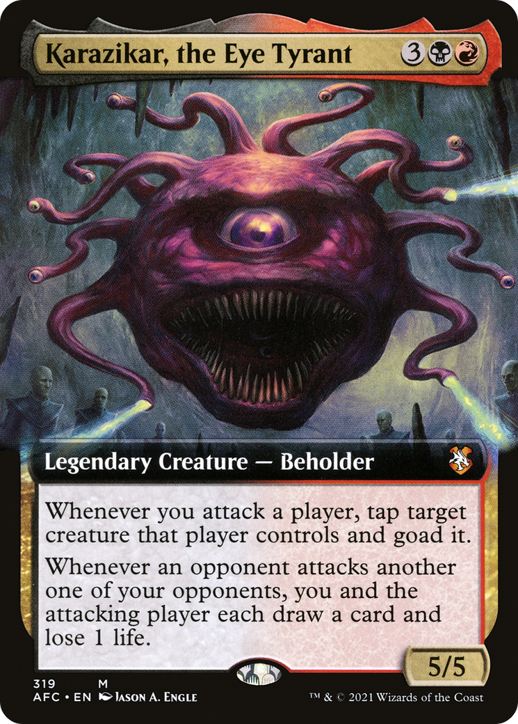 Karazikar, the Eye Tyrant (Extended Art) (AFC-319) [Forgotten Realms Commander]