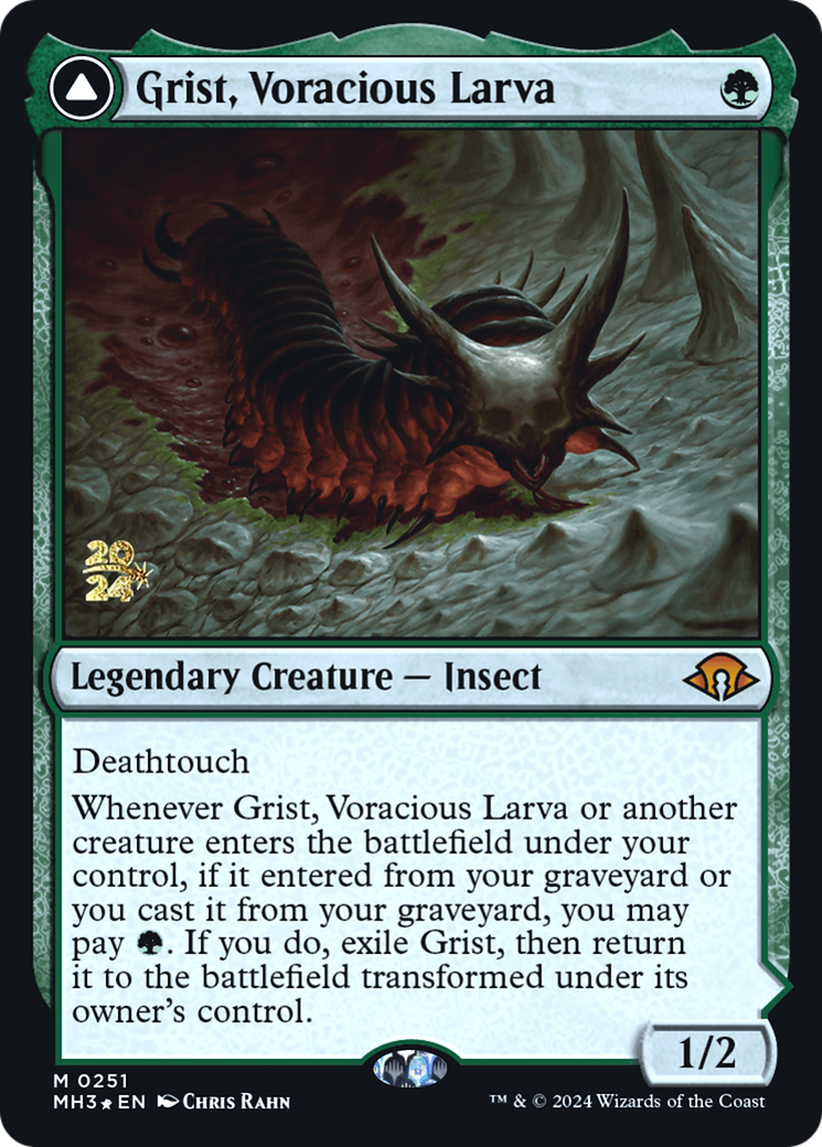 Grist, Voracious Larva // Grist, the Plague Swarm (PRE-251S) [Modern Horizons 3 Promos] Foil