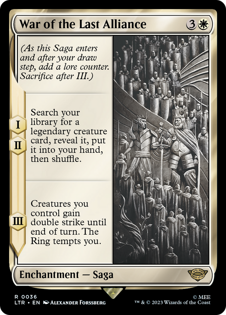 War of the Last Alliance (LTR-036) [The Lord of the Rings: Tales of Middle-earth]