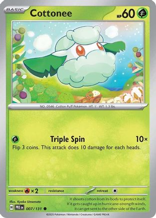 Cottonee 7 - [SV Prismatic Evolutions] Reverse Holofoil