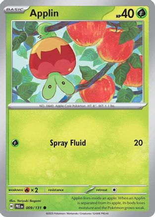 Applin 9 - [SV Prismatic Evolutions] Reverse Holofoil