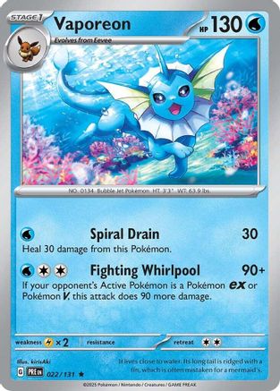 Vaporeon 22 - [SV Prismatic Evolutions] Holofoil