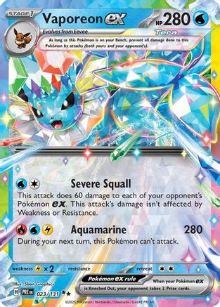 Vaporeon ex - 023/131 23 - [SV Prismatic Evolutions] Holofoil
