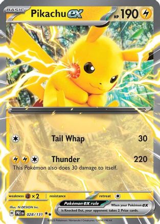Pikachu ex - 028/131 28 - [SV Prismatic Evolutions] Holofoil