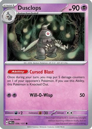 Dusclops 36 - [SV Prismatic Evolutions] Reverse Holofoil