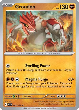 Groudon 49 - [SV Prismatic Evolutions] Holofoil