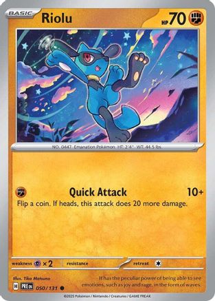 Riolu 50 - [SV Prismatic Evolutions] Reverse Holofoil