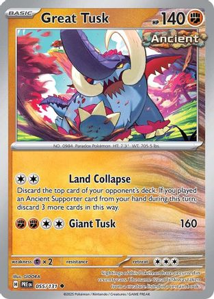 Great Tusk 55 - [SV Prismatic Evolutions] Reverse Holofoil