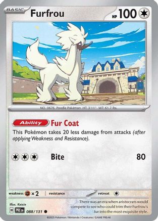 Furfrou 88 - [SV Prismatic Evolutions] Reverse Holofoil