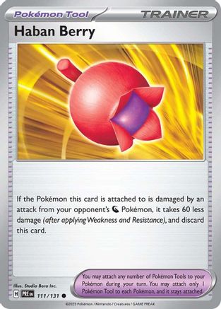 Haban Berry 111 - [SV Prismatic Evolutions] Reverse Holofoil