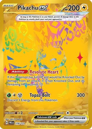 Pikachu ex - 179/131 179 - [SV Prismatic Evolutions] Holofoil