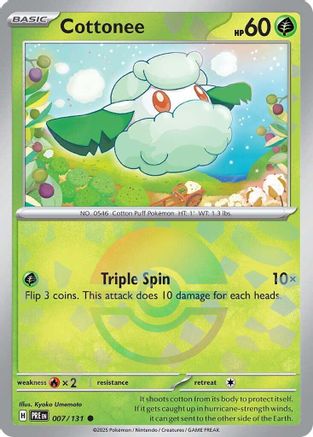 Cottonee (Poke Ball Pattern) 7 - [SV Prismatic Evolutions] Holofoil