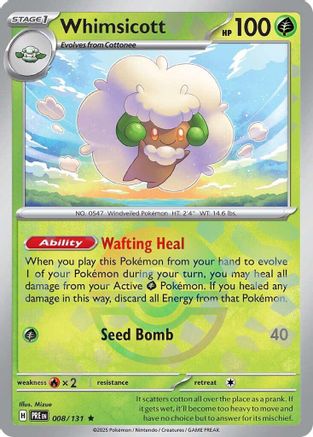 Whimsicott (Poke Ball Pattern) 8 - [SV Prismatic Evolutions] Holofoil