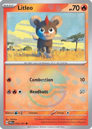 Litleo (Poke Ball Pattern) 15 - [SV Prismatic Evolutions] Holofoil