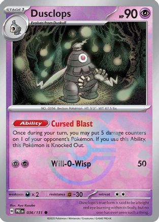 Dusclops (Poke Ball Pattern) 36 - [SV Prismatic Evolutions] Holofoil