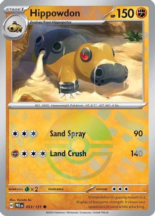 Hippowdon (Poke Ball Pattern) 53 - [SV Prismatic Evolutions] Holofoil