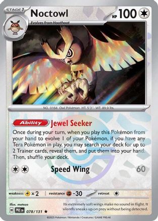 Noctowl (Poke Ball Pattern) 78 - [SV Prismatic Evolutions] Holofoil