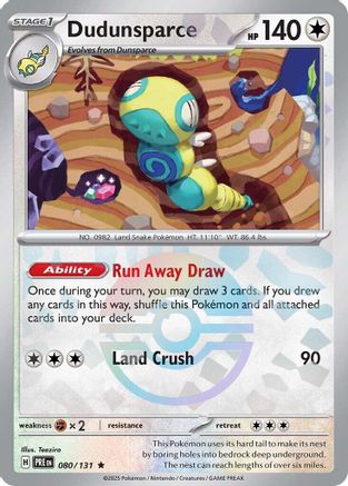 Dudunsparce (Poke Ball Pattern) 80 - [SV Prismatic Evolutions] Holofoil