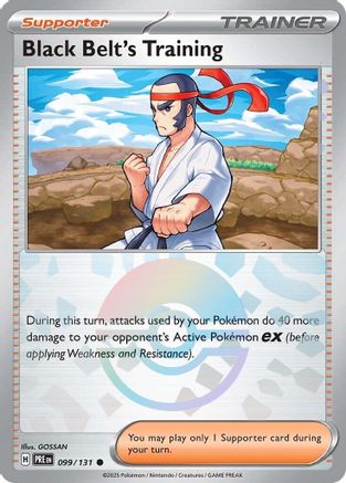 Black Belt's Training - 099/131 (Poke Ball Pattern) 99 - [SV Prismatic Evolutions] Holofoil