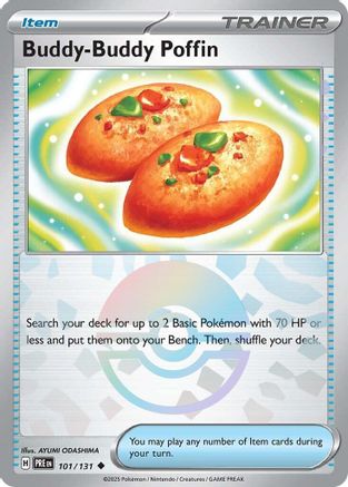 Buddy-Buddy Poffin (Poke Ball Pattern) 101 - [SV Prismatic Evolutions] Holofoil