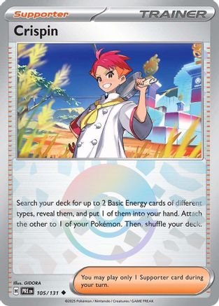 Crispin - 105/131 (Poke Ball Pattern) 105 - [SV Prismatic Evolutions] Holofoil