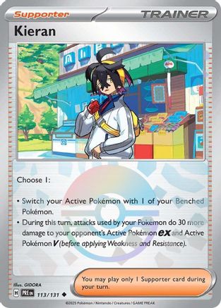 Kieran - 113/131 (Poke Ball Pattern) 113 - [SV Prismatic Evolutions] Holofoil