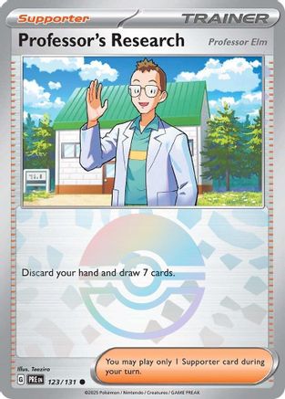 Professor's Research [Professor Elm] (Poke Ball Pattern) 123 - [SV Prismatic Evolutions] Holofoil