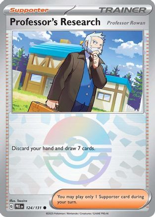 Professor's Research [Professor Rowan] (Poke Ball Pattern) 124 - [SV Prismatic Evolutions] Holofoil