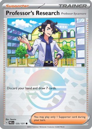 Professor's Research [Professor Sycamore] (Poke Ball Pattern) 125 - [SV Prismatic Evolutions] Holofoil