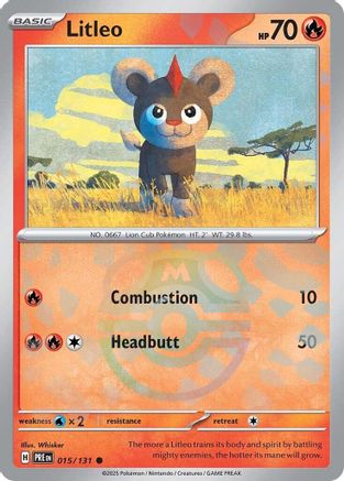 Litleo (Master Ball Pattern) 15 - [SV Prismatic Evolutions] Holofoil