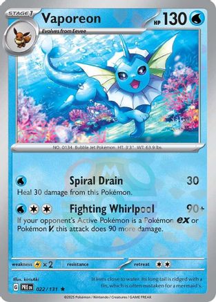 Vaporeon (Master Ball Pattern) 22 - [SV Prismatic Evolutions] Holofoil