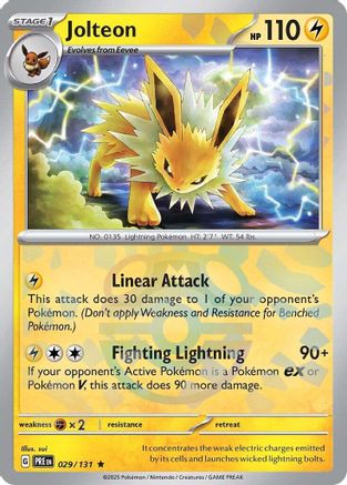 Jolteon (Master Ball Pattern) 29 - [SV Prismatic Evolutions] Holofoil