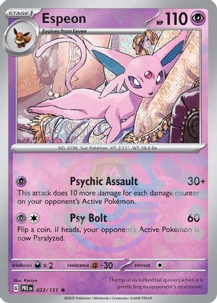 Espeon (Master Ball Pattern) 33 - [SV Prismatic Evolutions] Holofoil