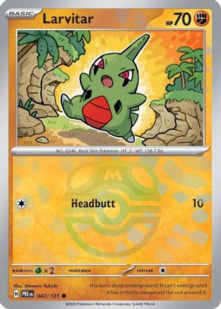 Larvitar (Master Ball Pattern) 47 - [SV Prismatic Evolutions] Holofoil