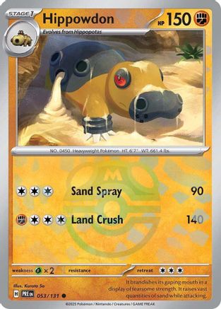 Hippowdon (Master Ball Pattern) 53 - [SV Prismatic Evolutions] Holofoil
