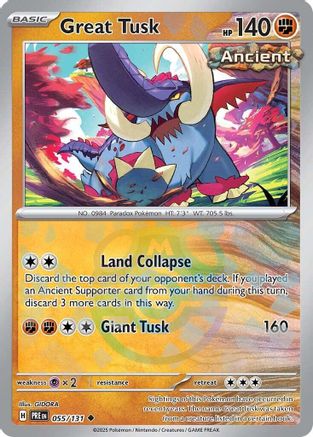 Great Tusk (Master Ball Pattern) 55 - [SV Prismatic Evolutions] Holofoil