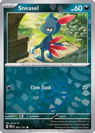 Sneasel (Master Ball Pattern) 61 - [SV Prismatic Evolutions] Holofoil