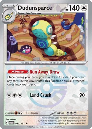 Dudunsparce (Master Ball Pattern) 80 - [SV Prismatic Evolutions] Holofoil
