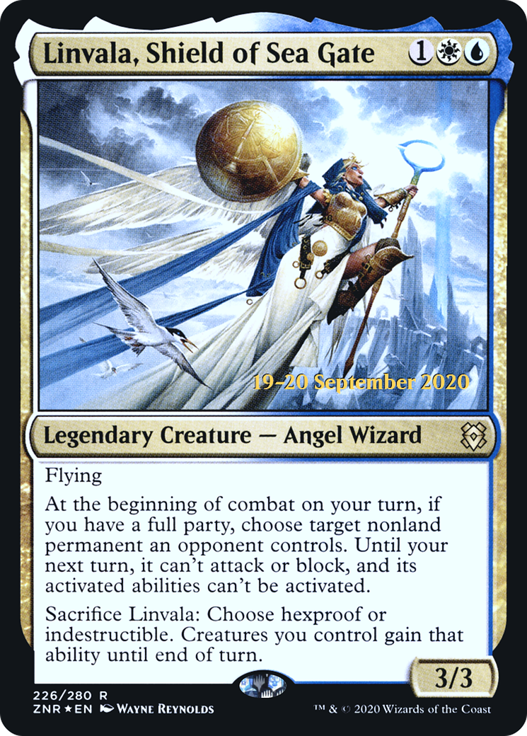 Linvala, Shield of Sea Gate (PRE-226S) [Zendikar Rising Promos] Foil