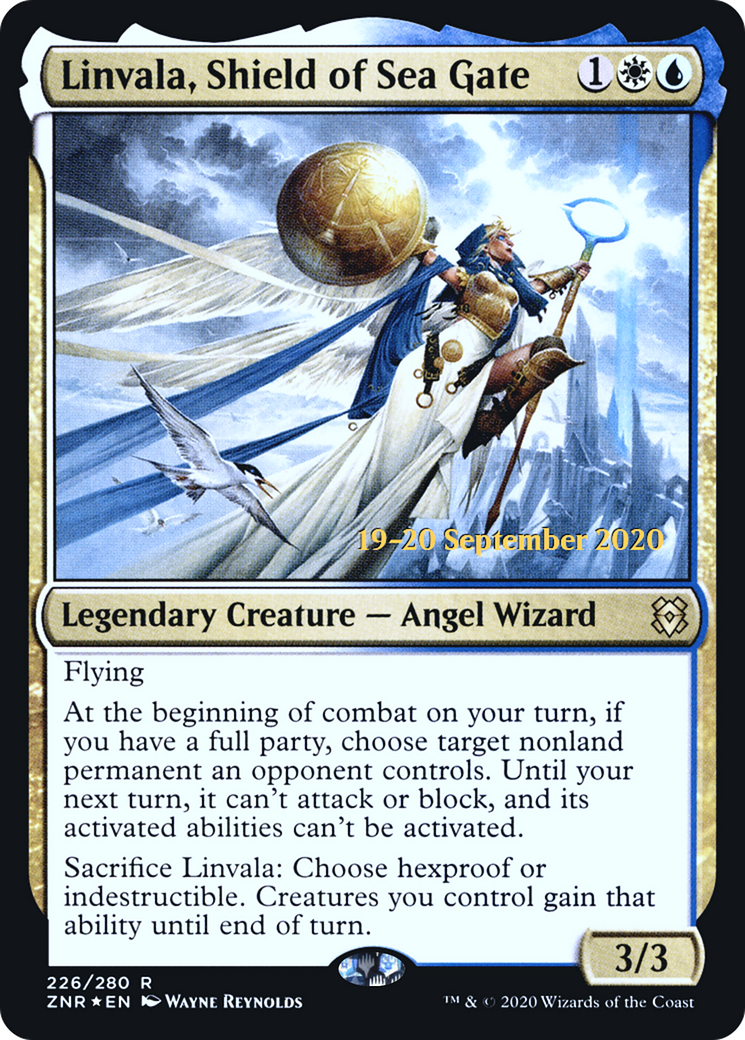 Linvala, Shield of Sea Gate (PRE-226S) [Zendikar Rising Promos] Foil