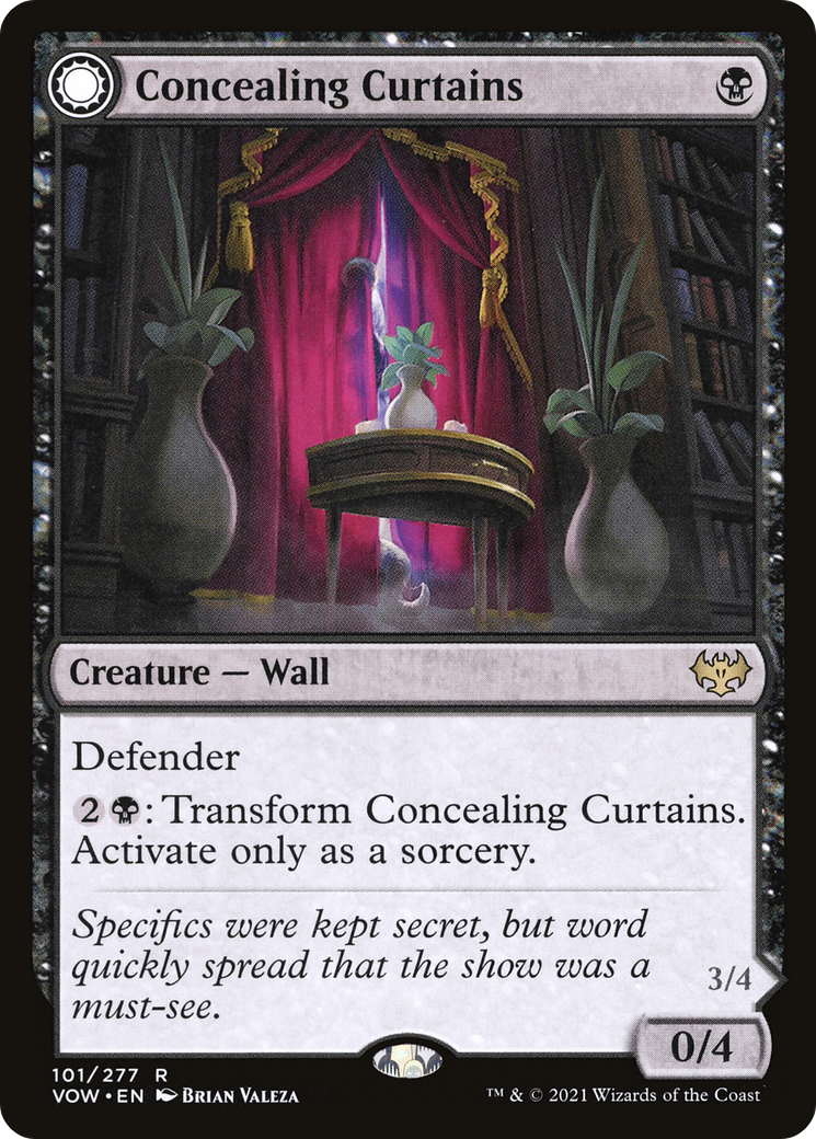 Concealing Curtains // Revealing Eye (VOW-101) [Innistrad: Crimson Vow]: (Double Faced Transform) Foil