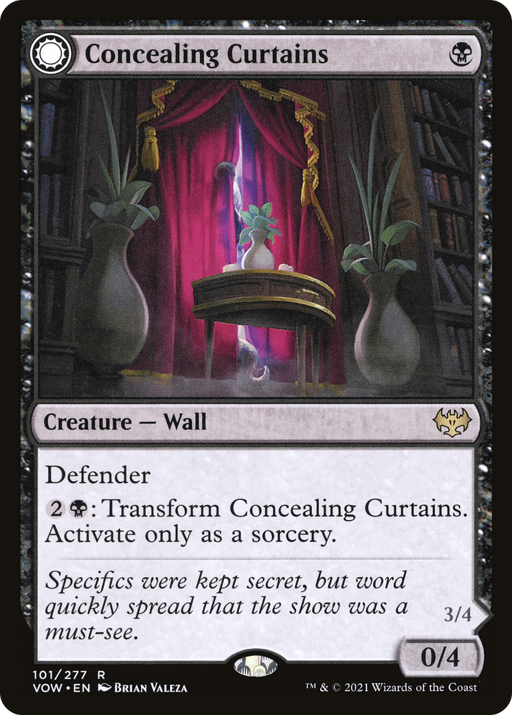 Concealing Curtains (VOW-101) [Innistrad: Crimson Vow] Foil