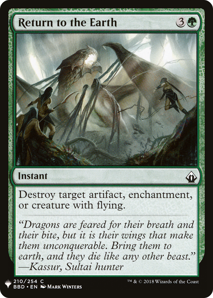 Return to the Earth (LIST-BBD-210) [The List]