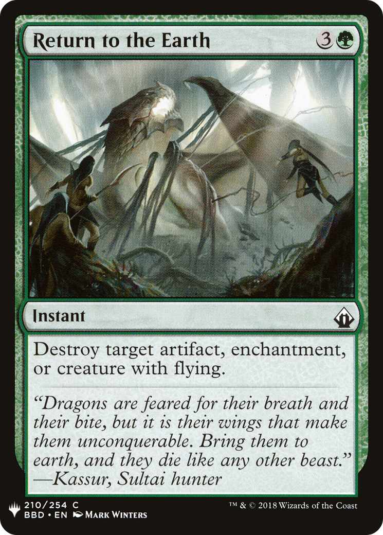 Return to the Earth (LIST-BBD-210) [The List]