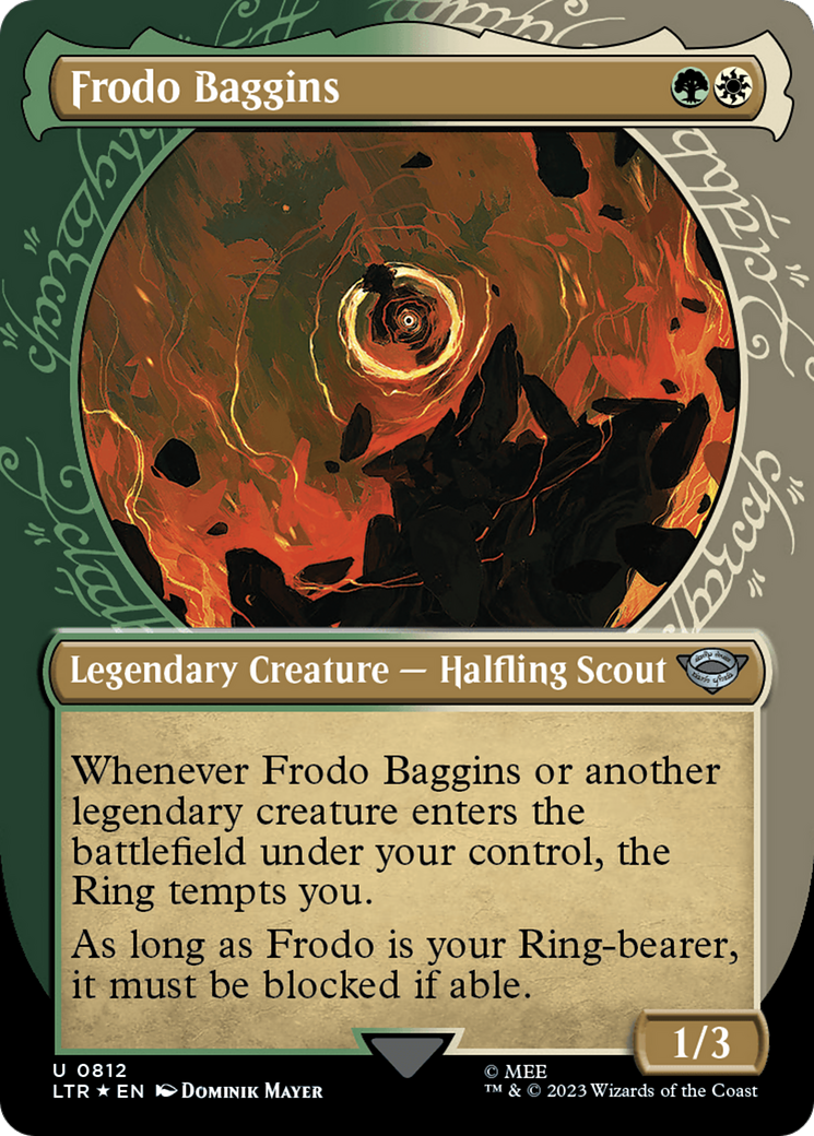 Frodo Baggins (LTR-812) [The Lord of the Rings: Tales of Middle-earth]: (Showcase) (Borderless) Foil