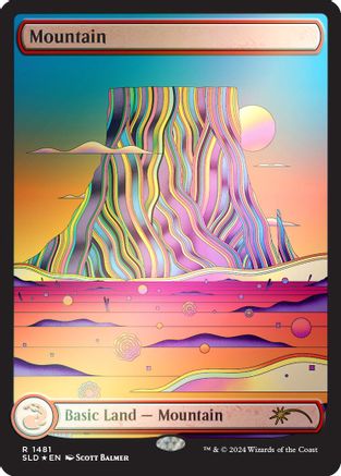 Mountain (1481) (Rainbow Foil) (SLD-1481) [Secret Lair Drop Series] Foil