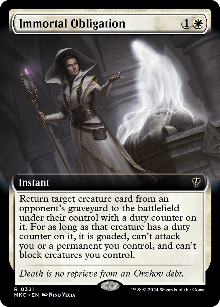 Immortal Obligation (MKC-321) [Murders at Karlov Manor Commander]: (Extended Art)